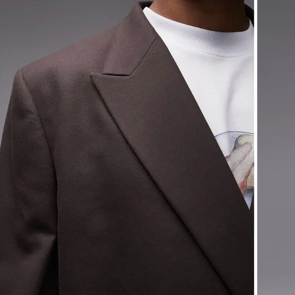 🤎TOPMAN Oversize Double Breasted Blazer - Picture 7 of 10